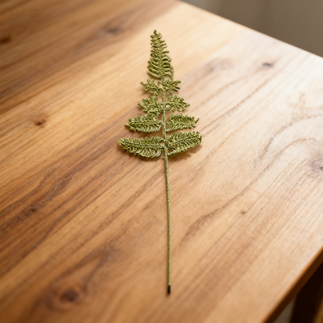 Crochet Green Fern Stem Decor