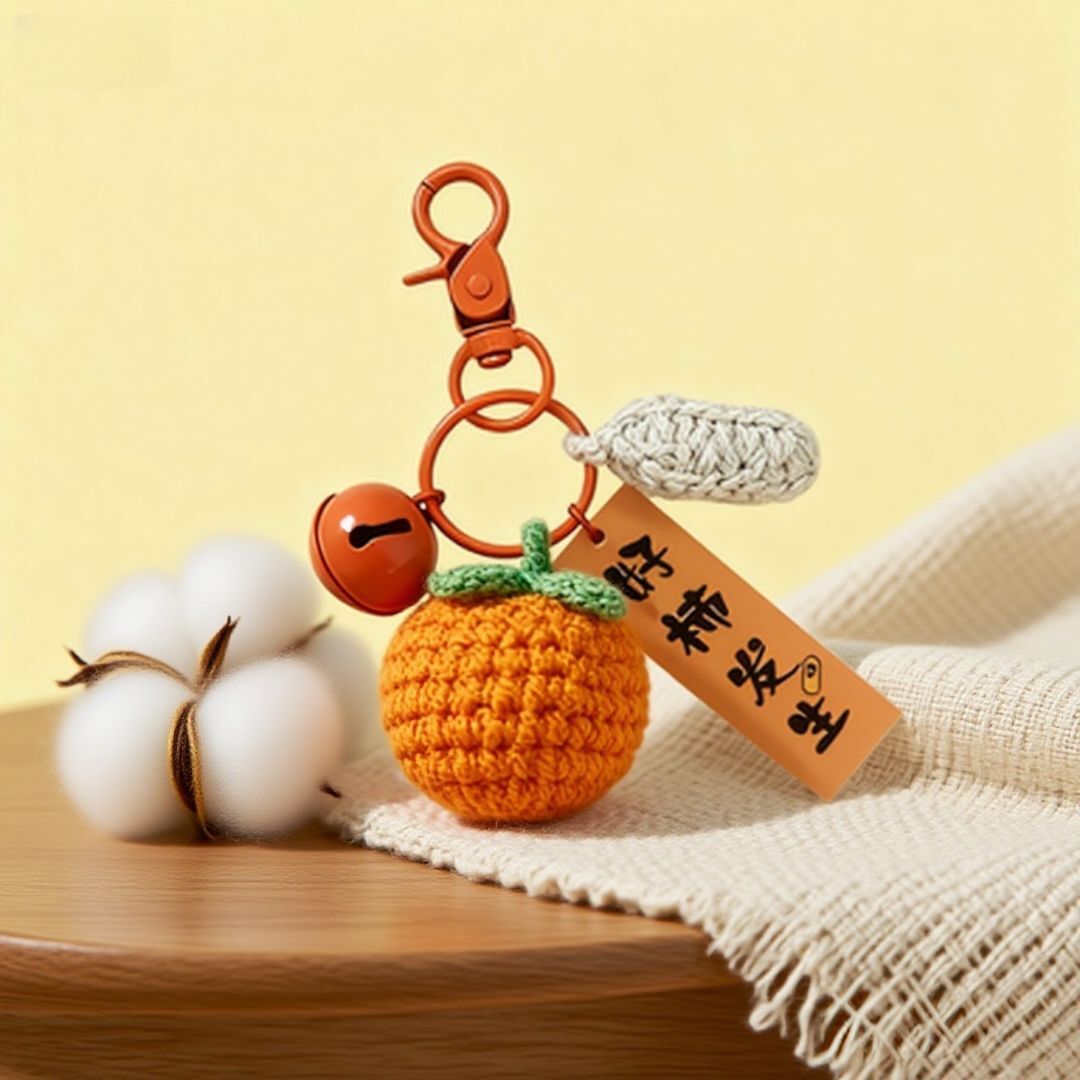 Crochet Lucky Orange Keychain Kit