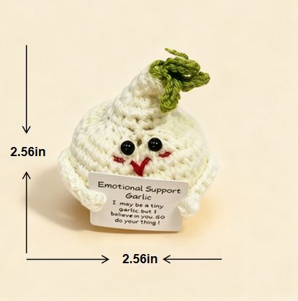 Garlic Crochet Doll Keychain