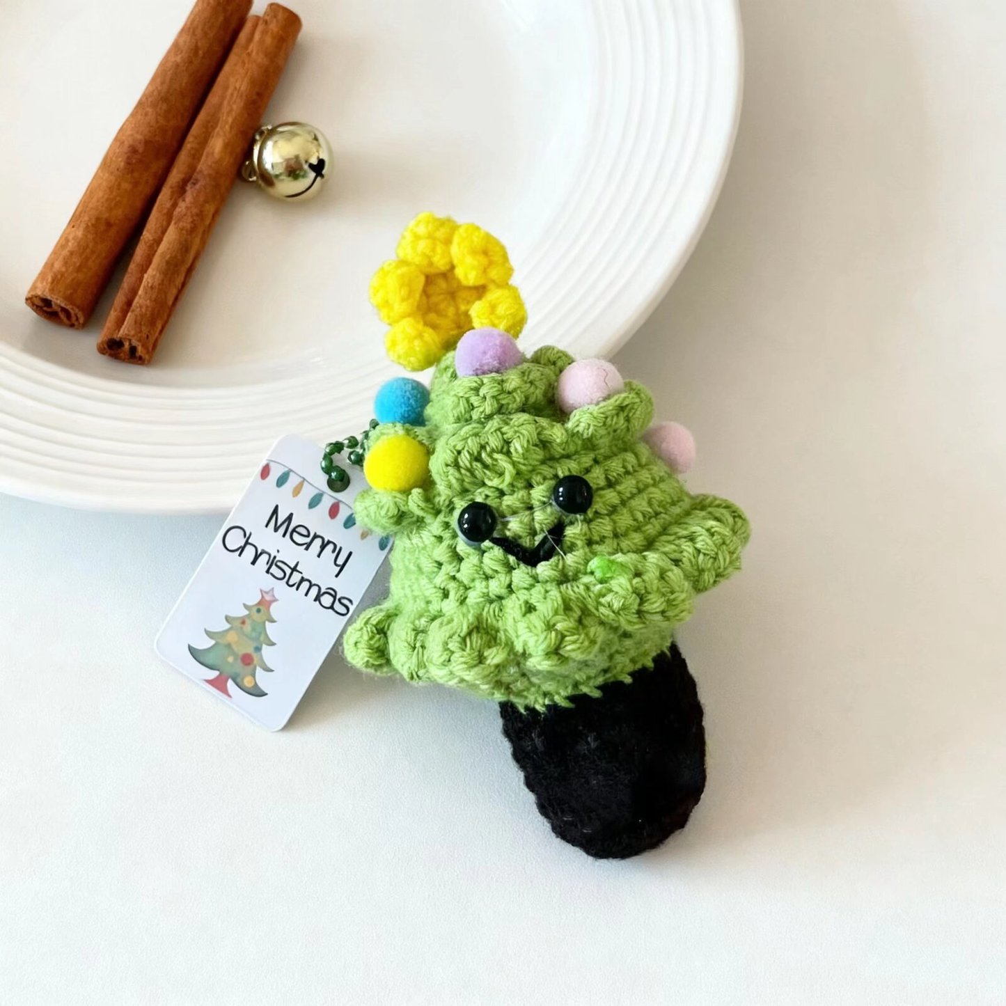 Crochet Christmas Tree Cactus Ornament