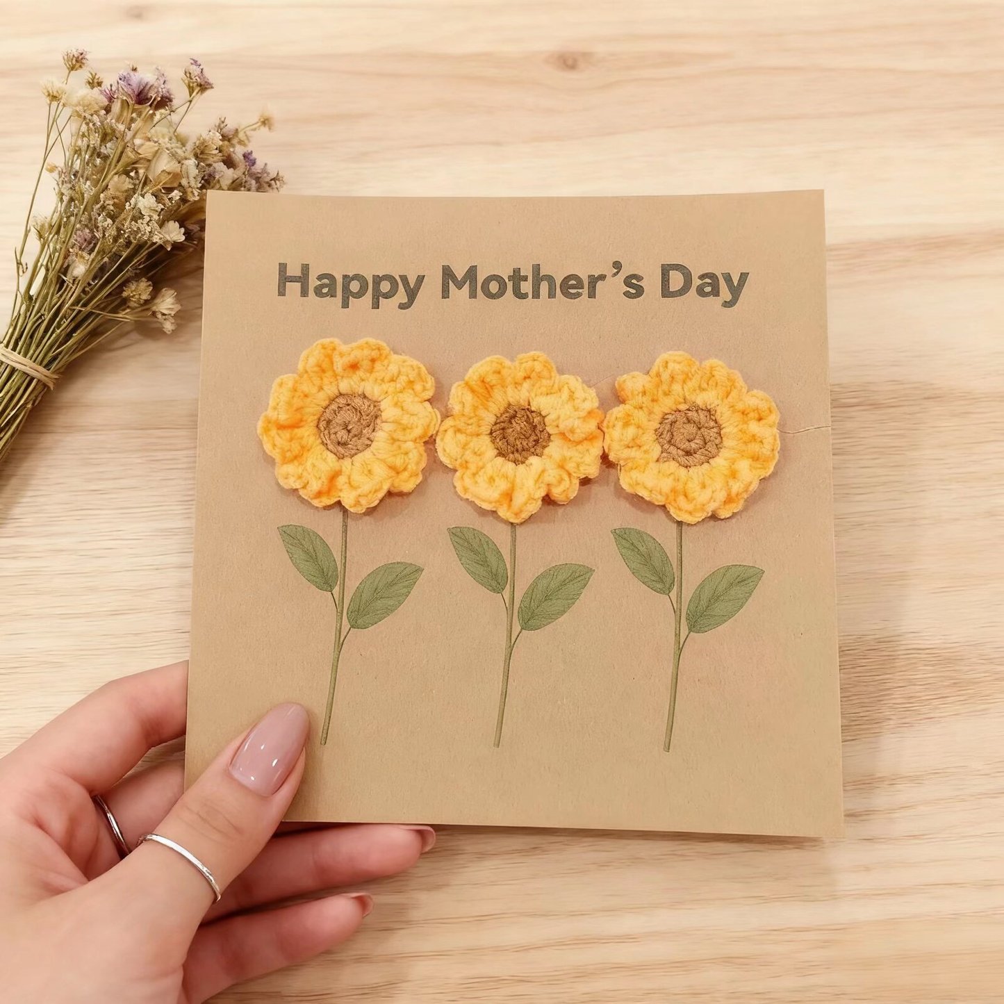 Crochet Sunflower Doll Card Handmade Kit