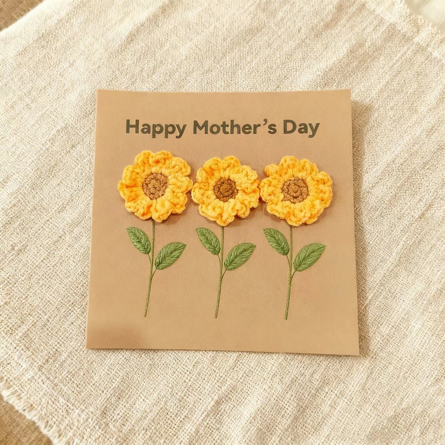 Crochet Sunflower Doll Card Handmade Kit