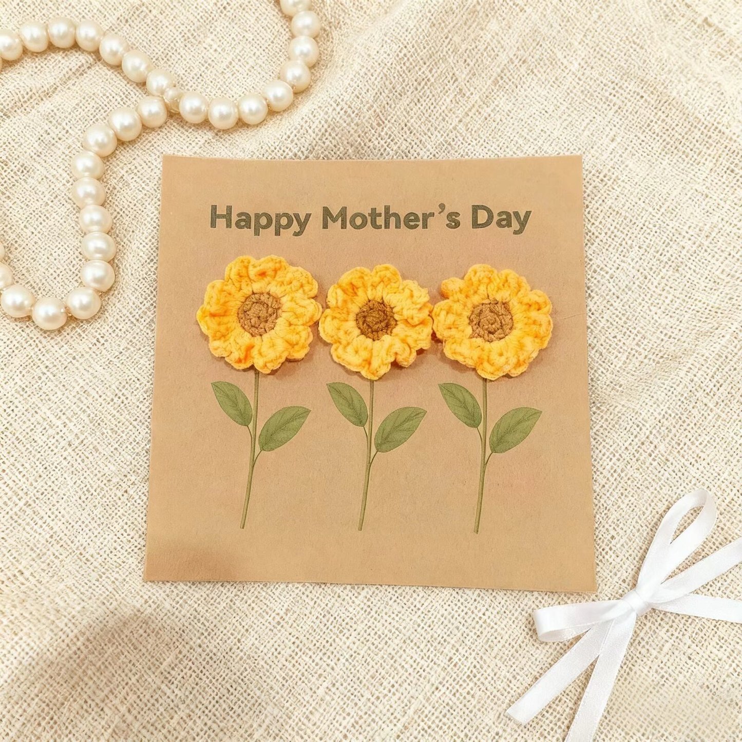 Crochet Sunflower Doll Card Handmade Kit