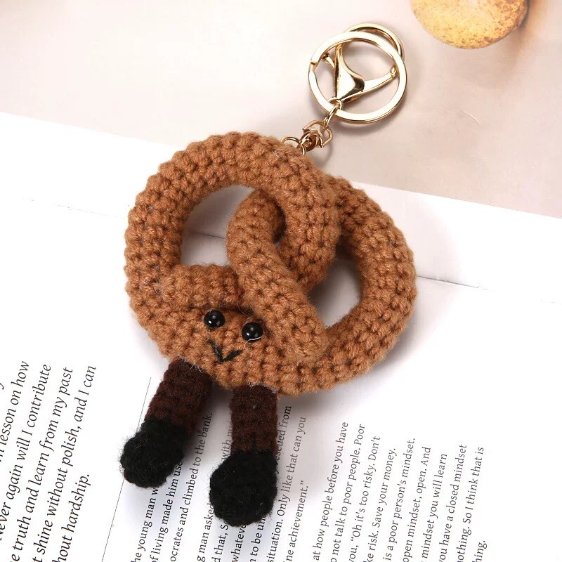 Crochet Pretzel Keychain Doll Kit