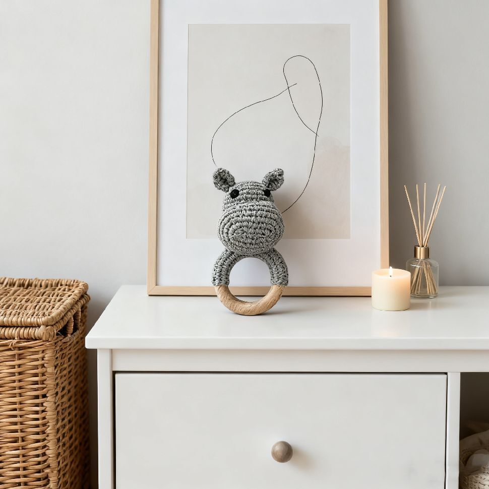 Crochet Hippo Keychain Doll DIY Kit