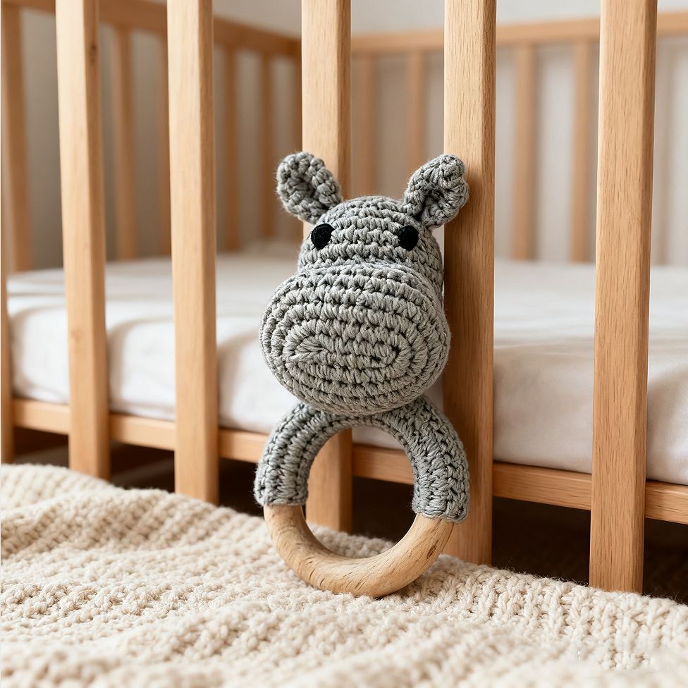 Crochet Hippo Keychain Doll DIY Kit