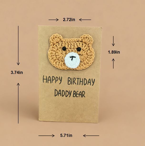 Crochet Bear Doll Card DIY Kit