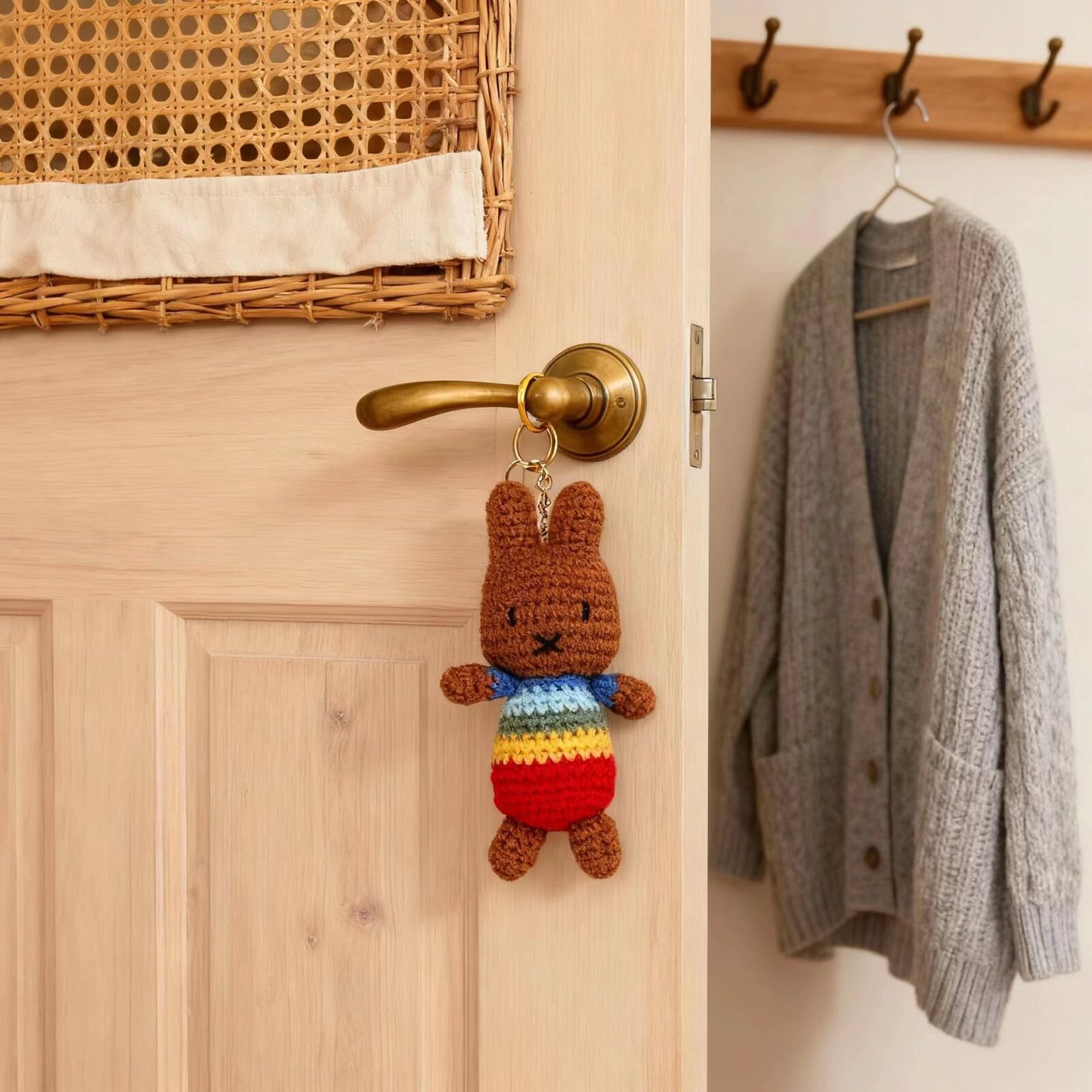 Crochet Rainbow Bunny Keychain Kit