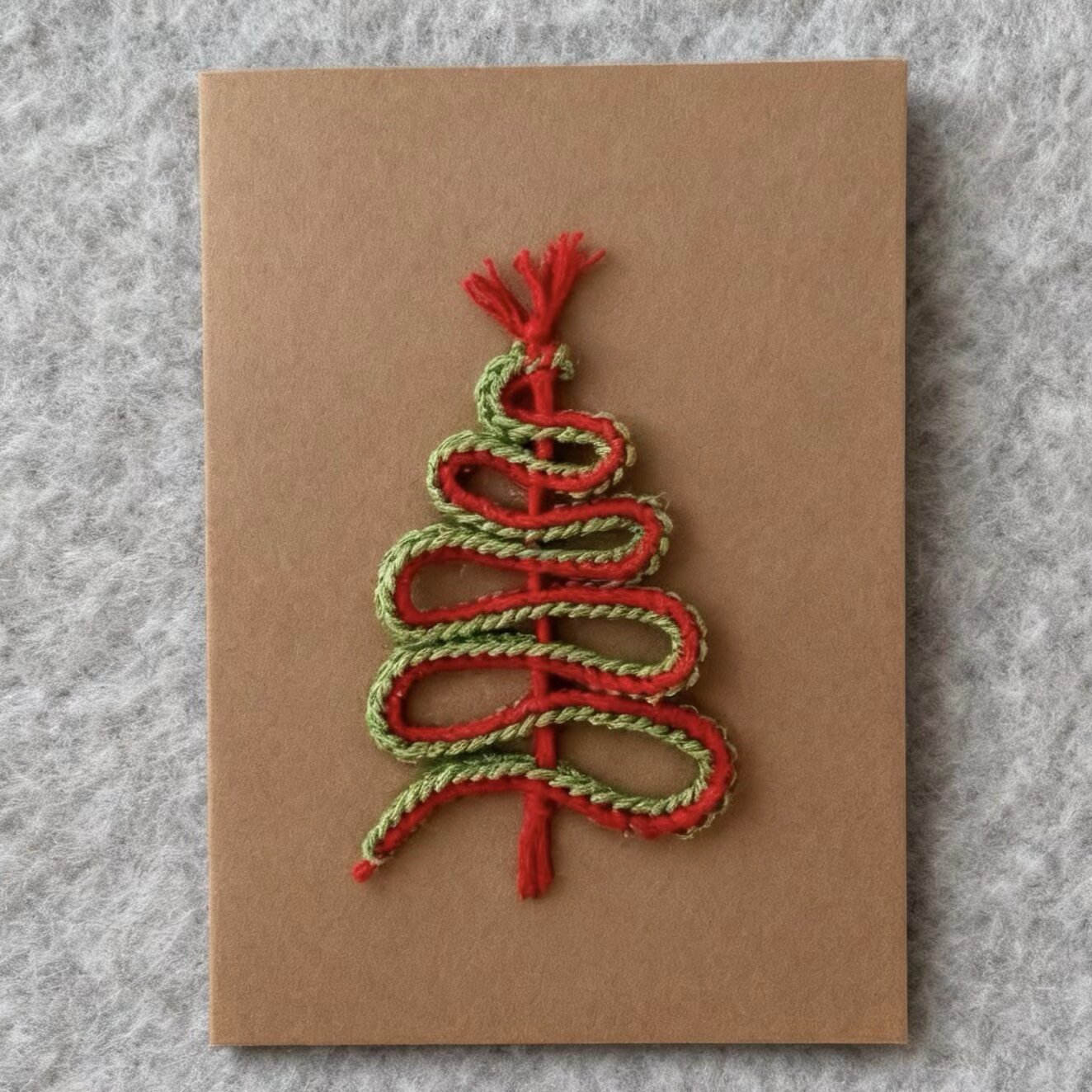 Crochet Christmas Tree Doll Card DIY Kit