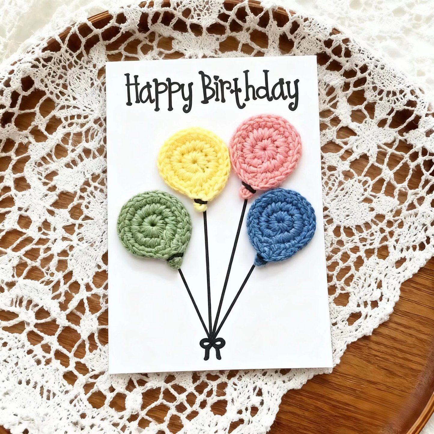 Crochet Birthday Balloon Doll Card Kit