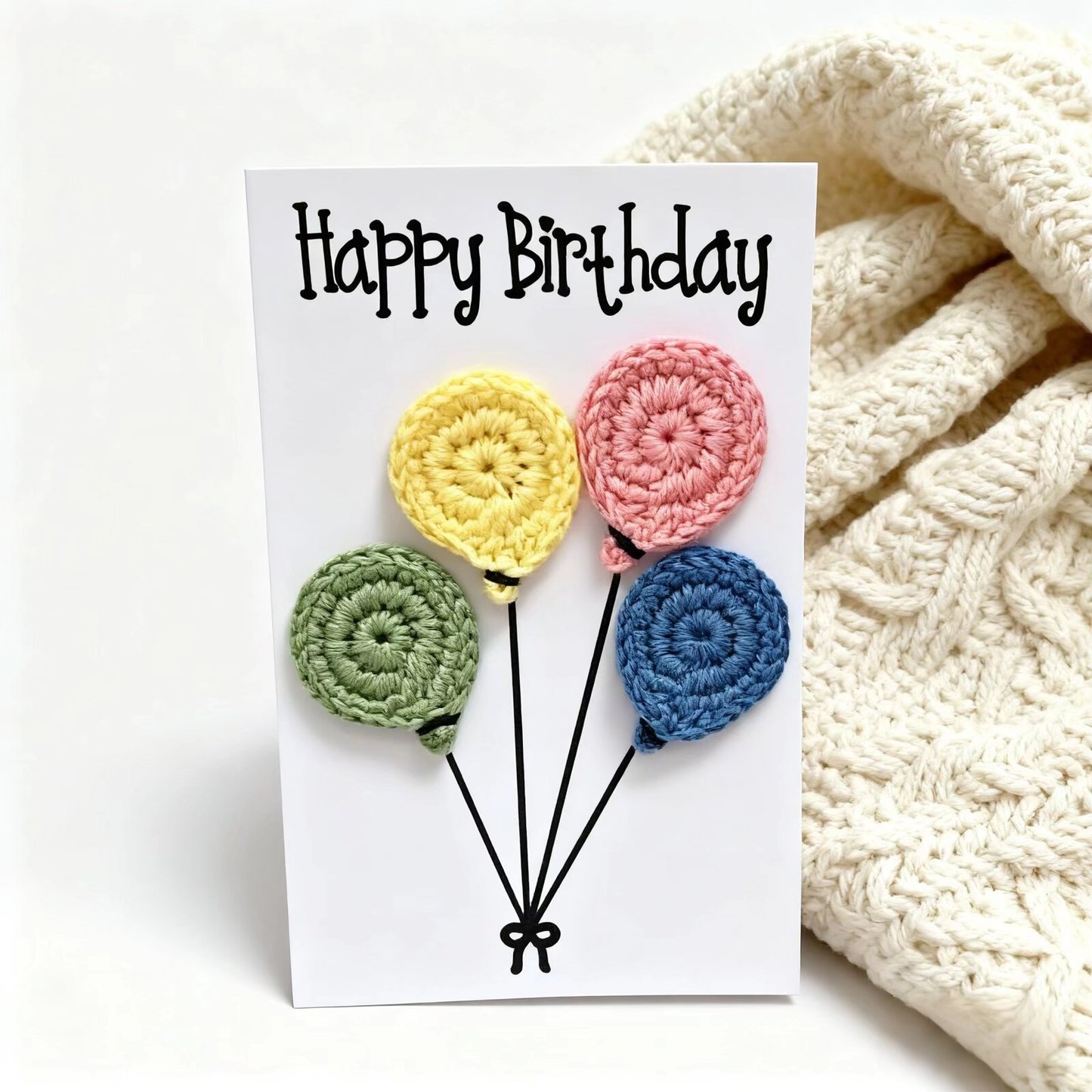 Crochet Birthday Balloon Doll Card Kit
