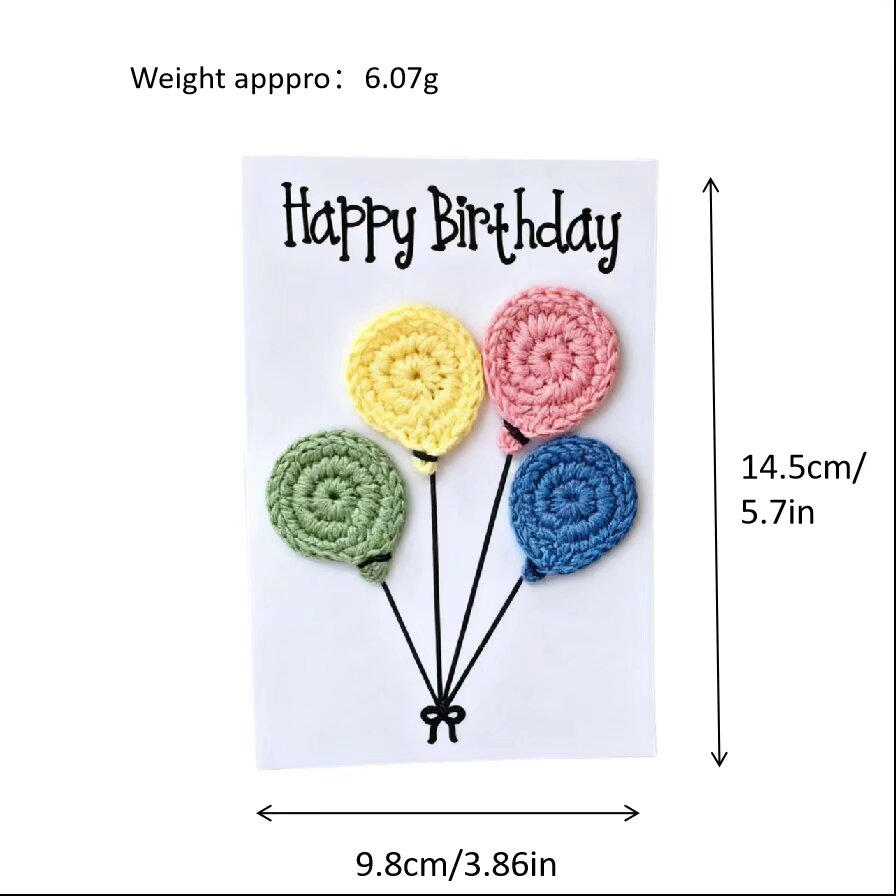 Crochet Birthday Balloon Doll Card Kit