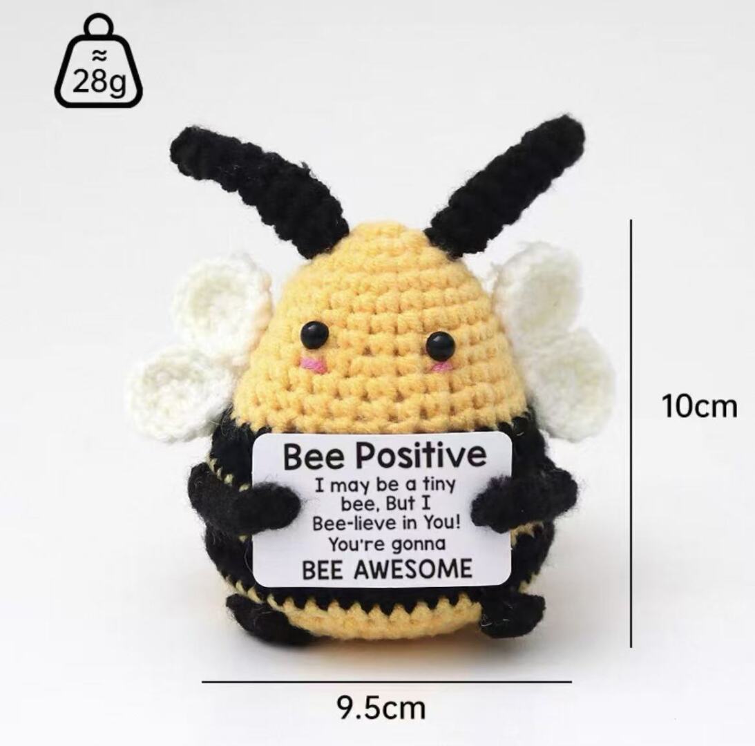 Bee Positive Crochet Plush