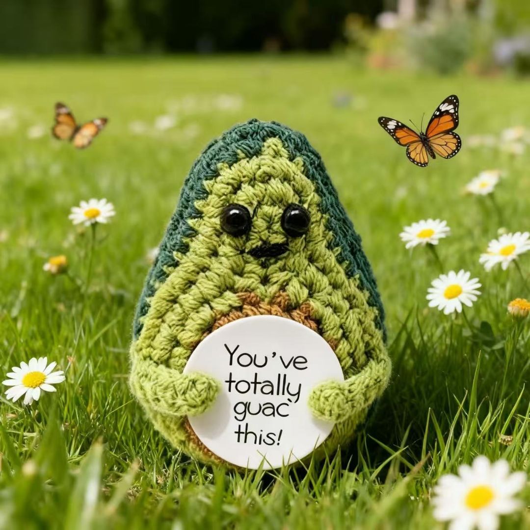 Positive Avocado Crochet Plush