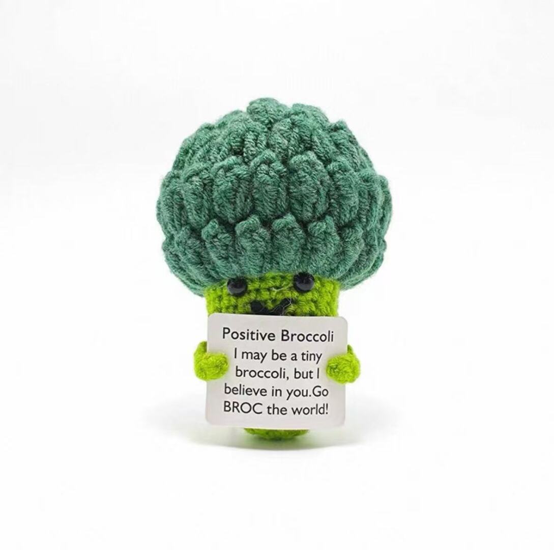 Positive Broccoli Crochet Plush