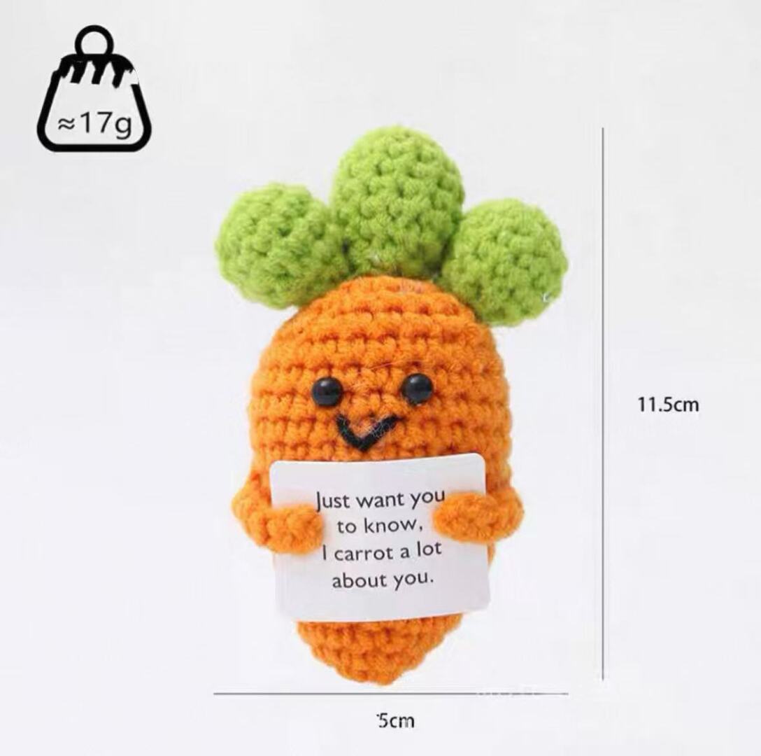 Message Carrot Crochet Plush