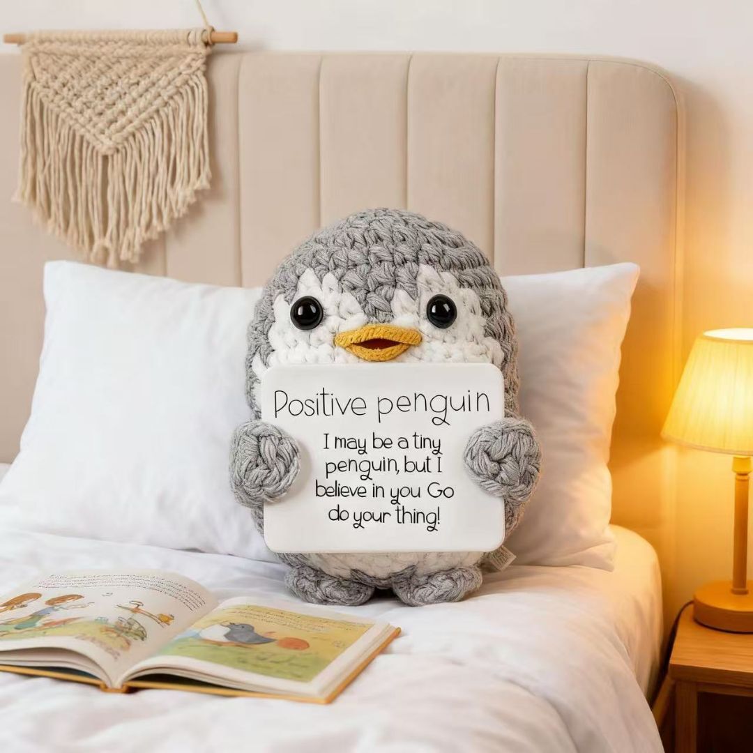 Positive Penguin Crochet Plush Doll
