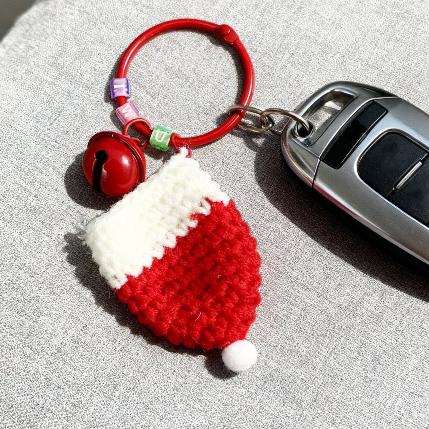Christmas Stocking Crochet Keychain