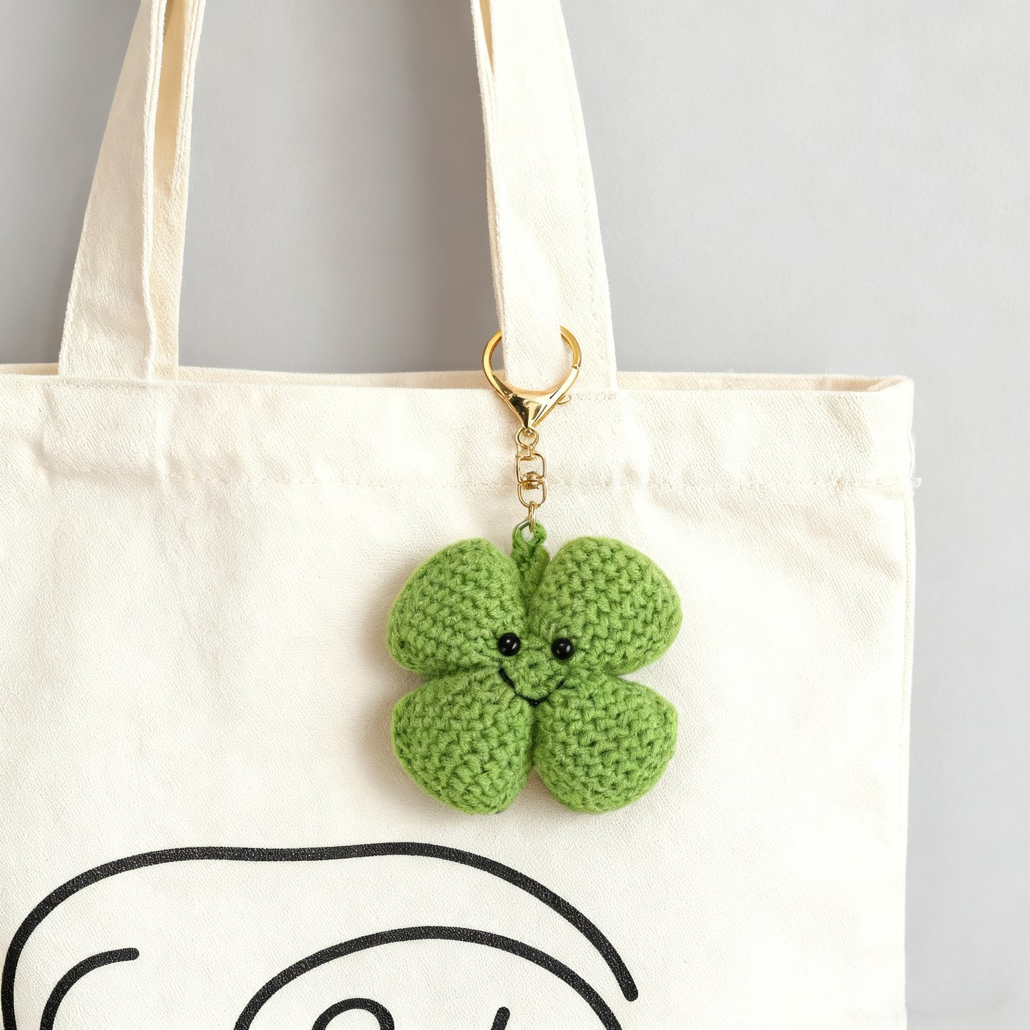 Crochet Four Leaf Clover Keychain Kit