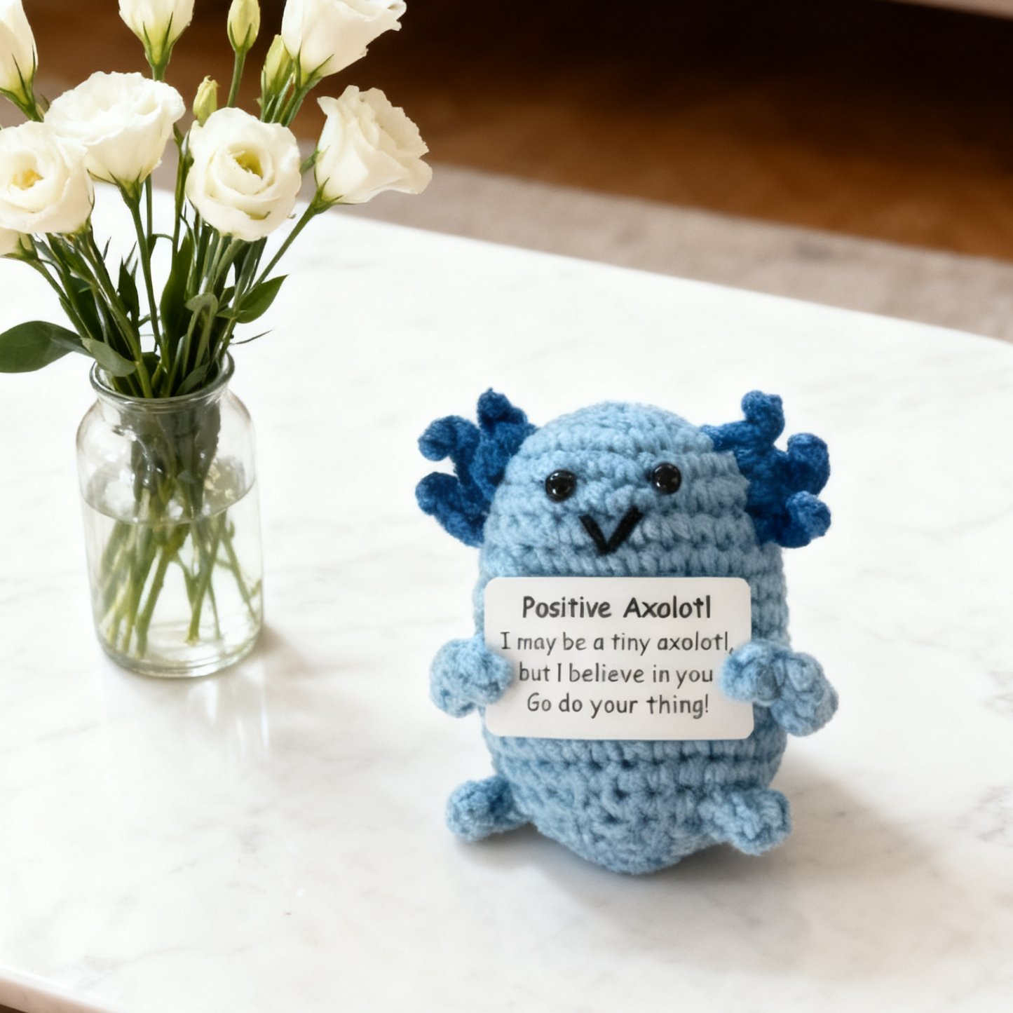 Crochet Positive Axolotl Plush Decor