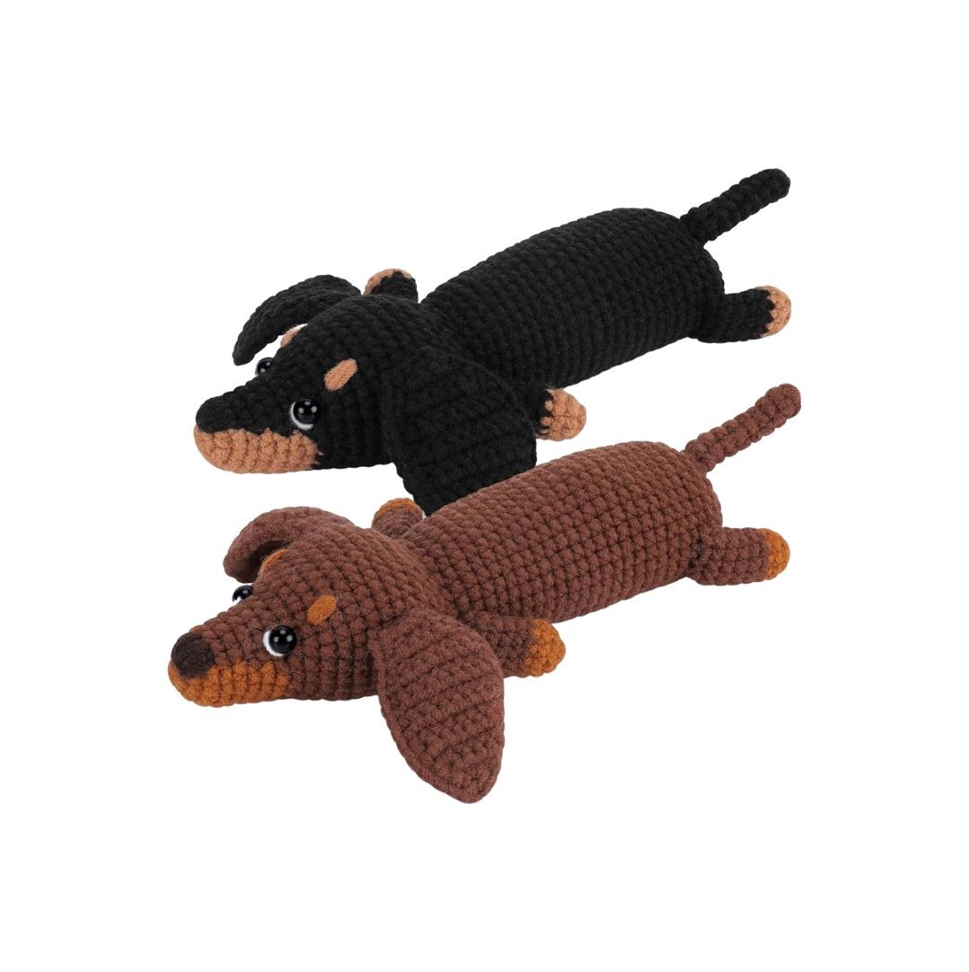 Crochet Dachshund Doll Kit Cute Animal Toy