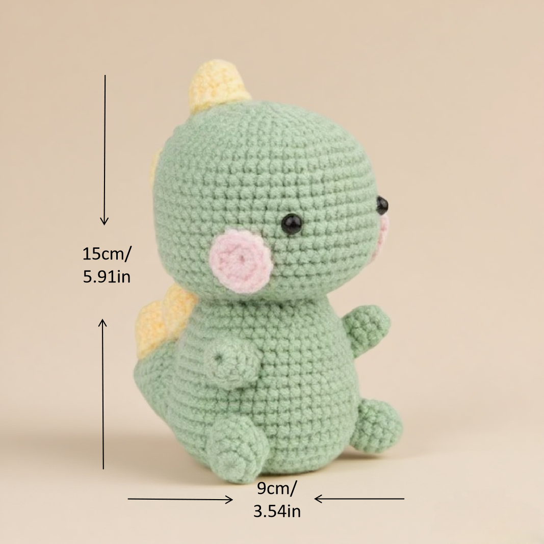 Crochet Dinosaur Doll Kit Beginner Friendly Craft