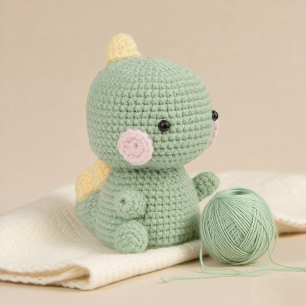 Crochet Dinosaur Doll Kit Beginner Friendly Craft