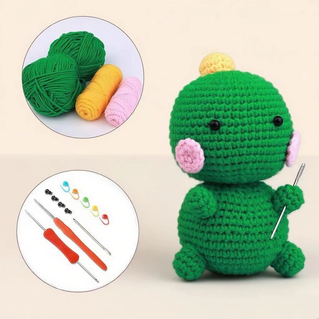 Crochet Dinosaur Animal Kit Soothing Amigurumi Craft