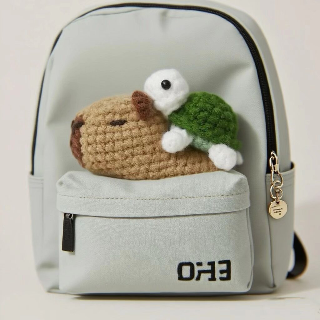 Crochet Capybara Turtle Doll Kit Cute Animal Pair