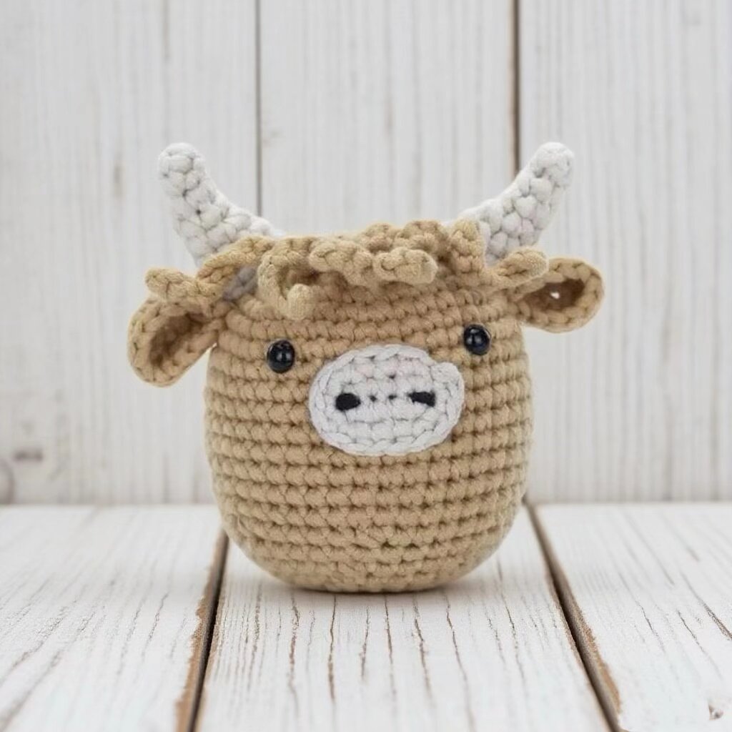 Crochet Small Cow Doll Kit Soft Plush Toy