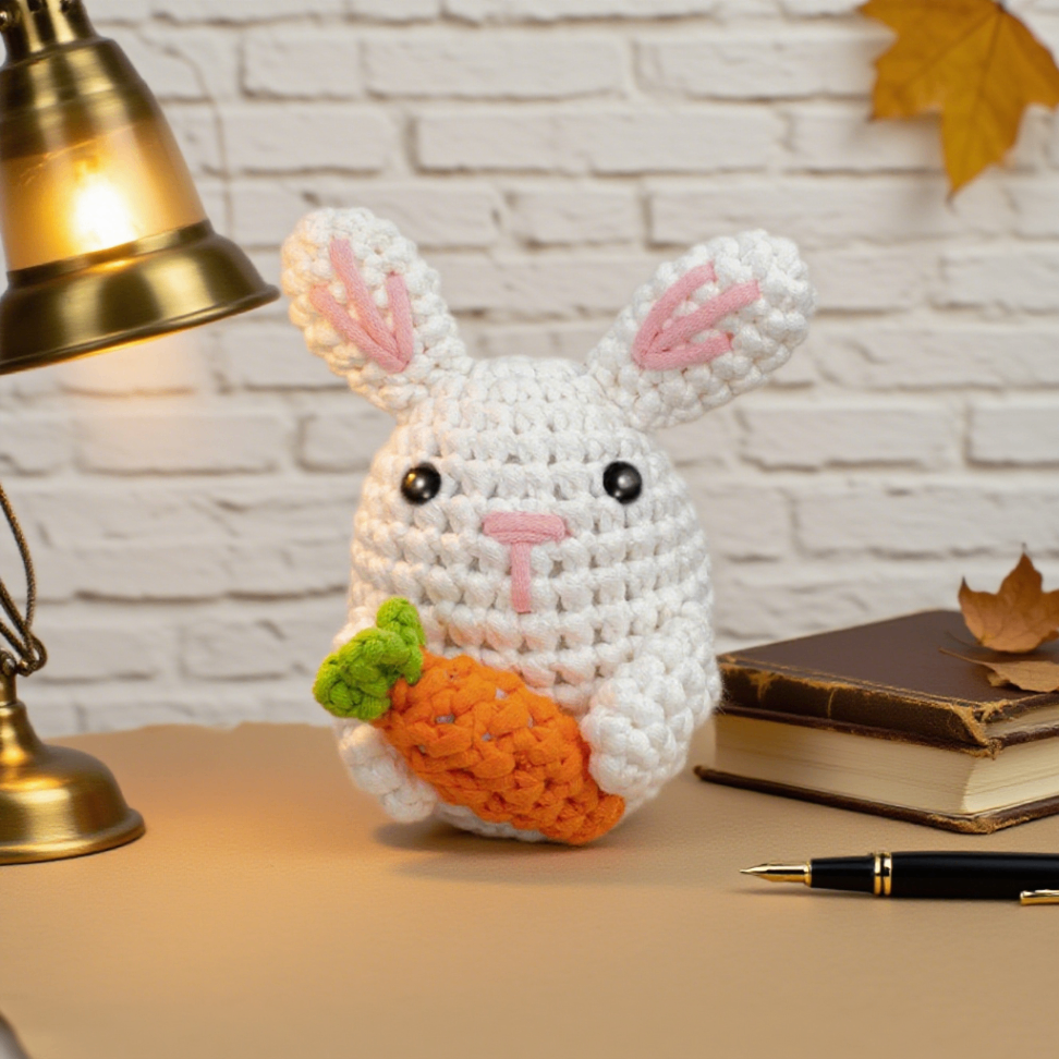 Crochet Bunny Doll Kit with Carrot Design
