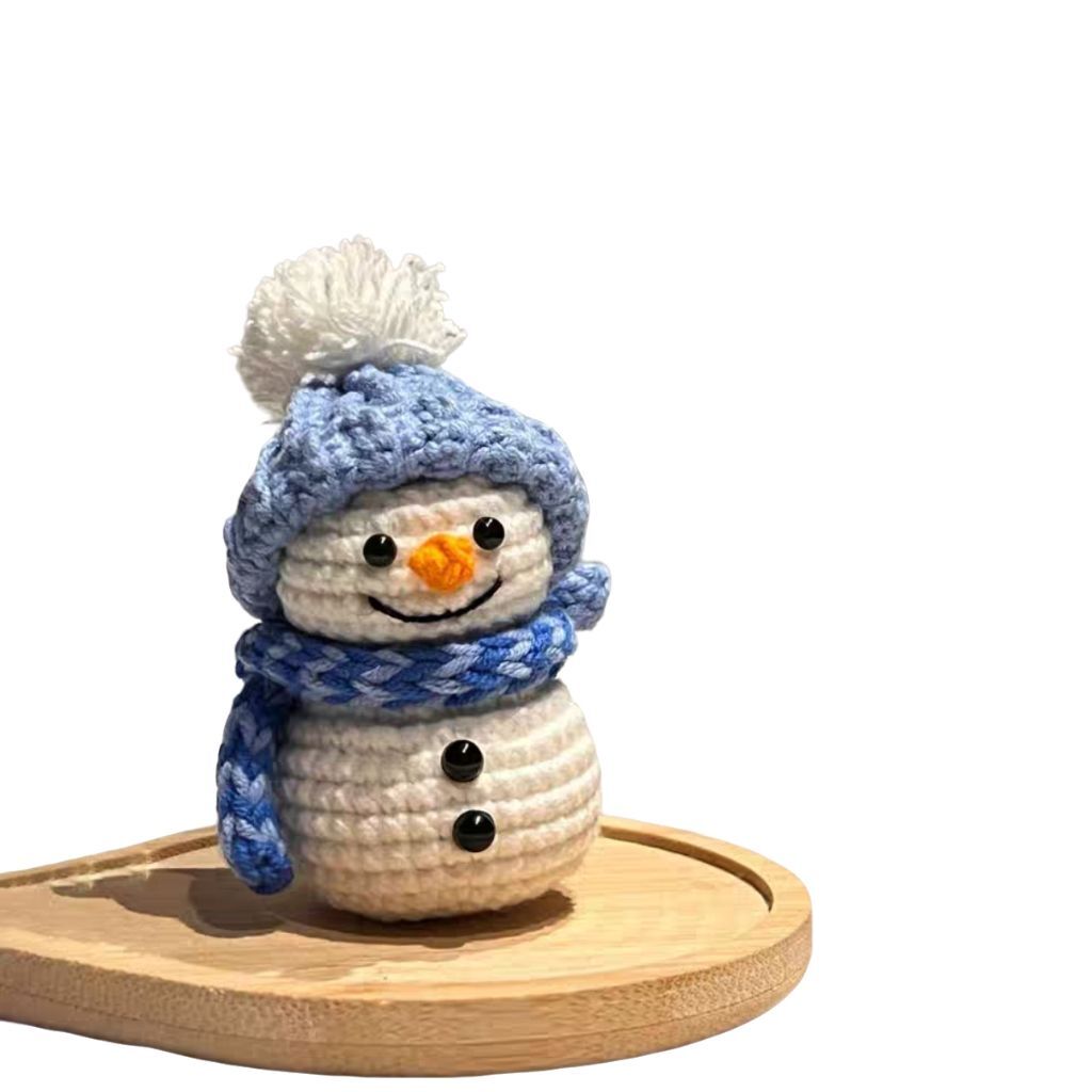 Crochet Snowman DIY Kit Holiday Plush Decoration