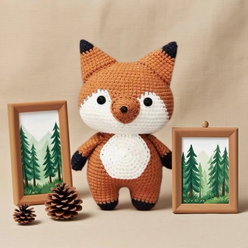 Crochet Fox Amigurumi Kit Handmade Animal Doll