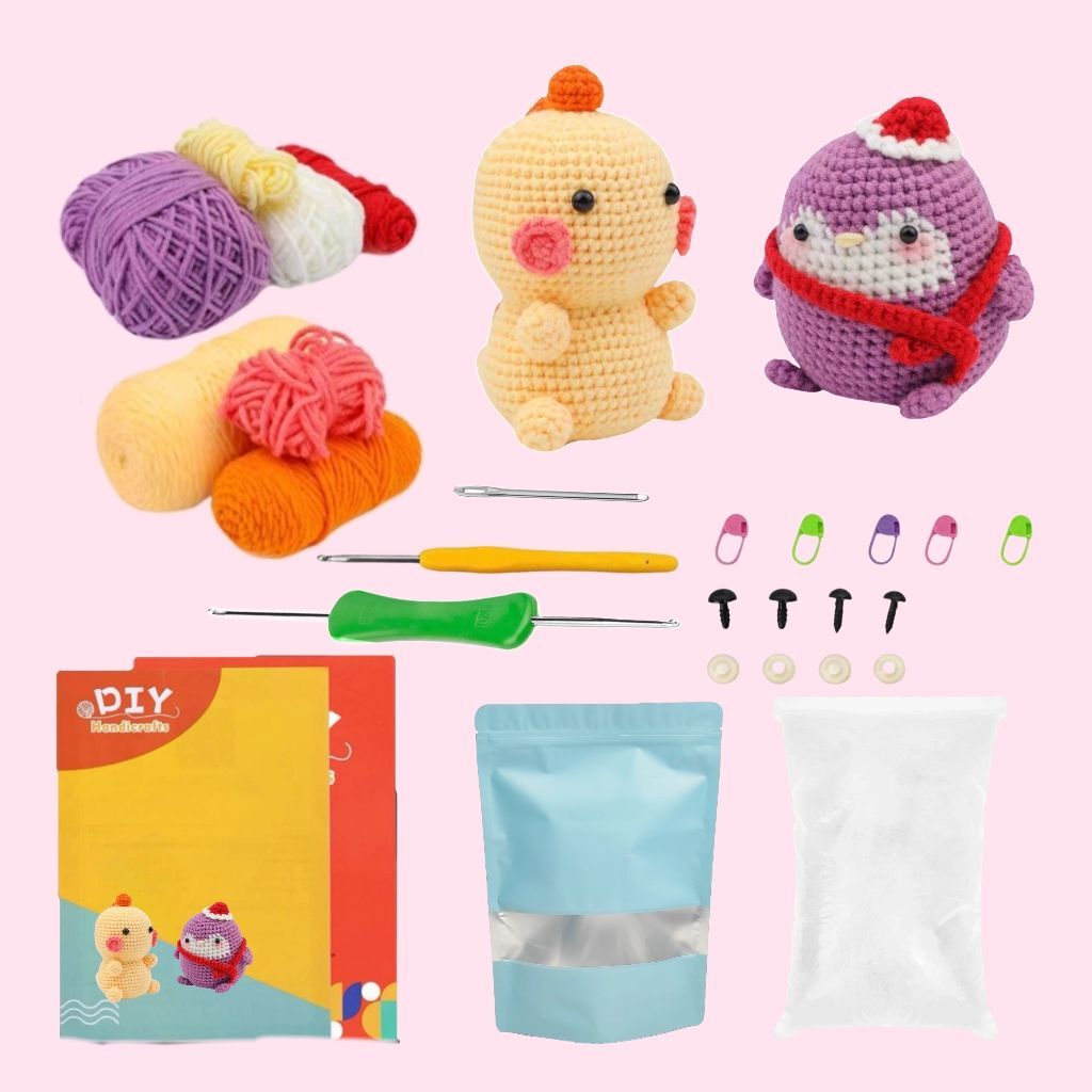 Amigurumi Animal Crochet Kit Dinosaur Penguin Dolls