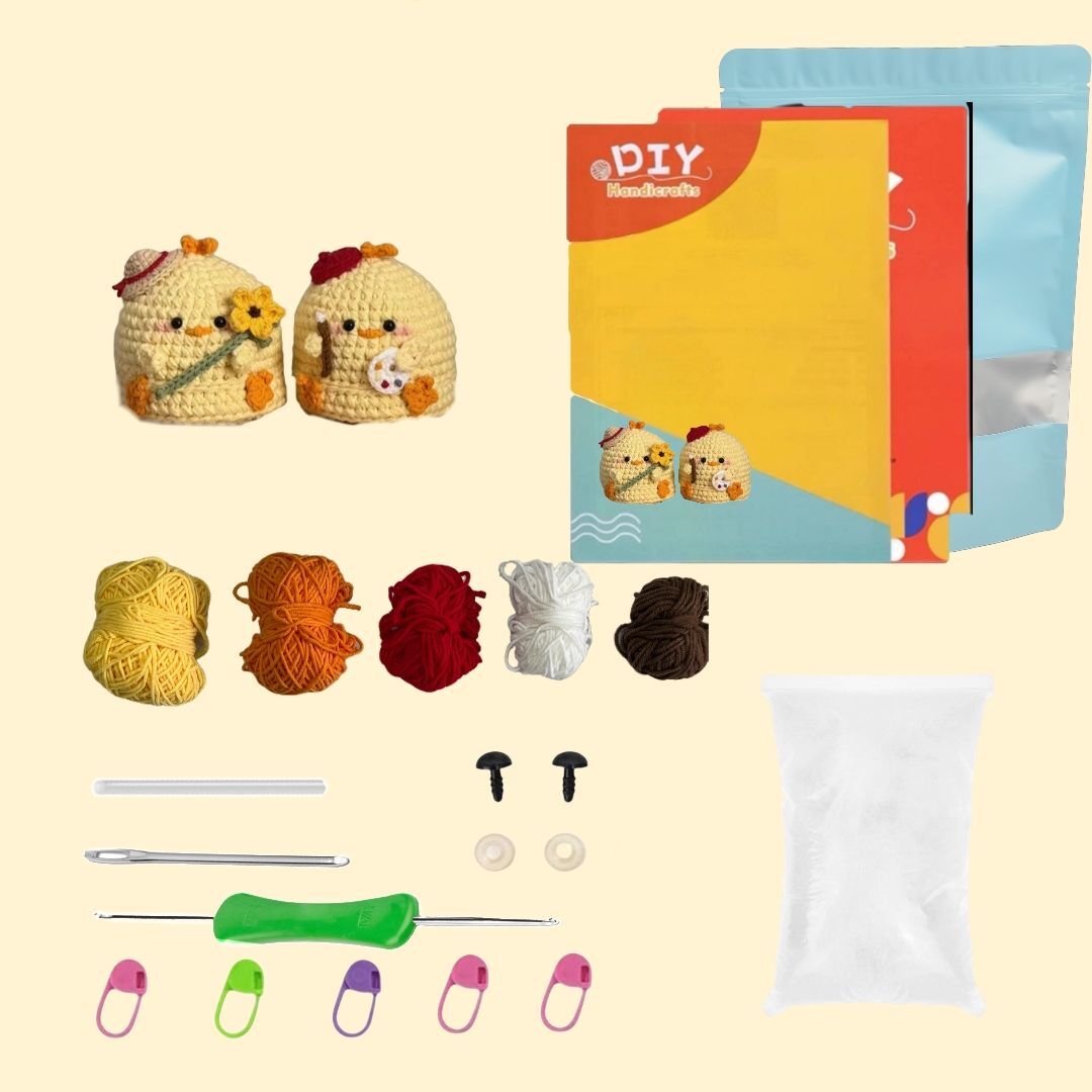 Crochet Chicken Doll Decorative Plush