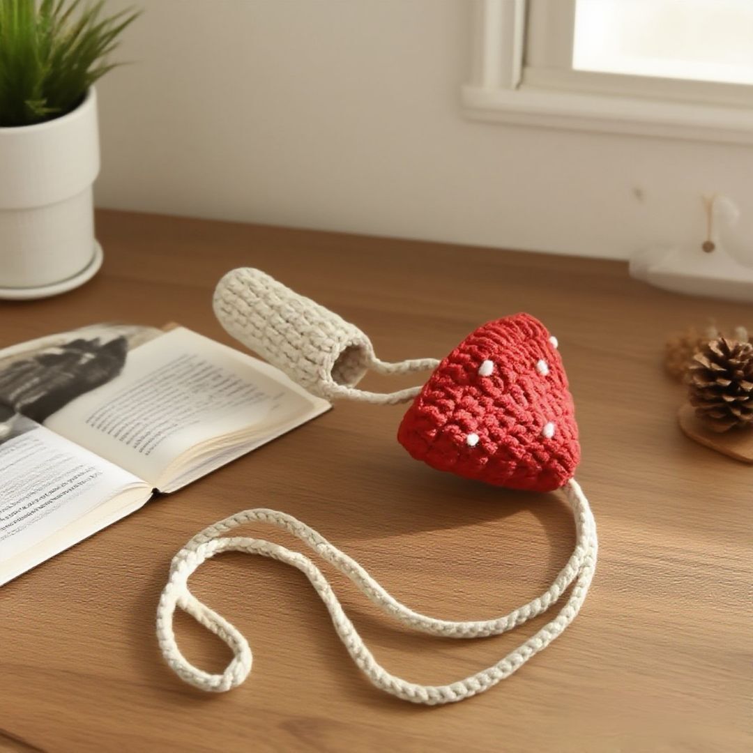 Crochet Mushroom Lanyard Plush Kit