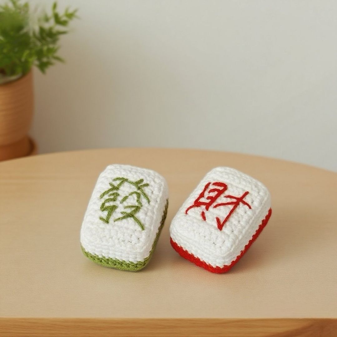 Crochet Mahjong Tile Amigurumi Kit