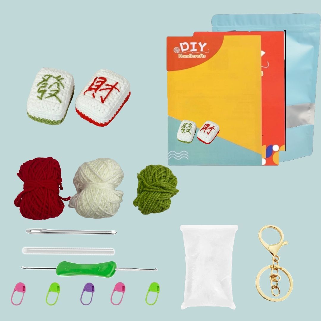 Crochet Mahjong Tile Amigurumi Kit