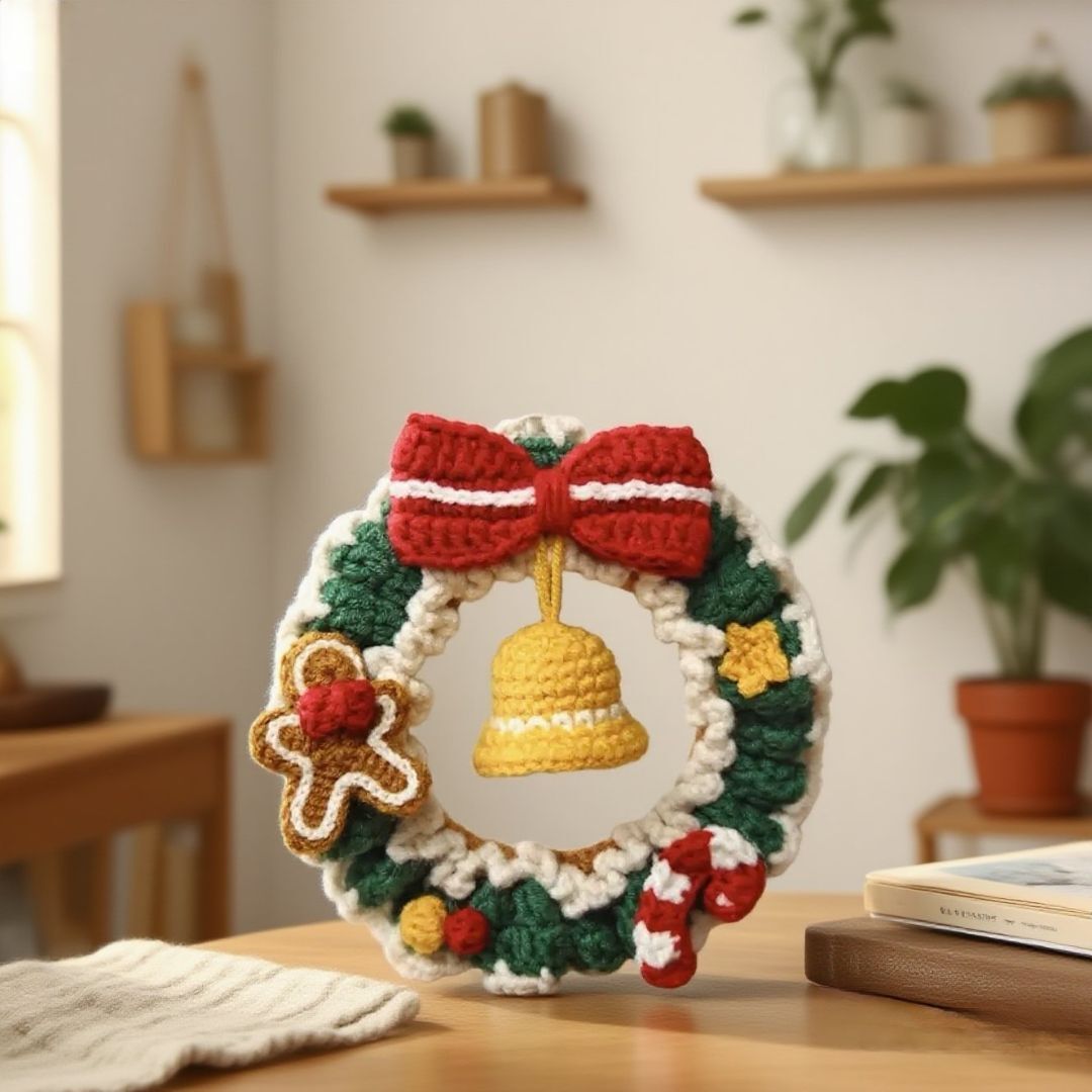 Crochet Christmas Wreath DIY Craft Kit