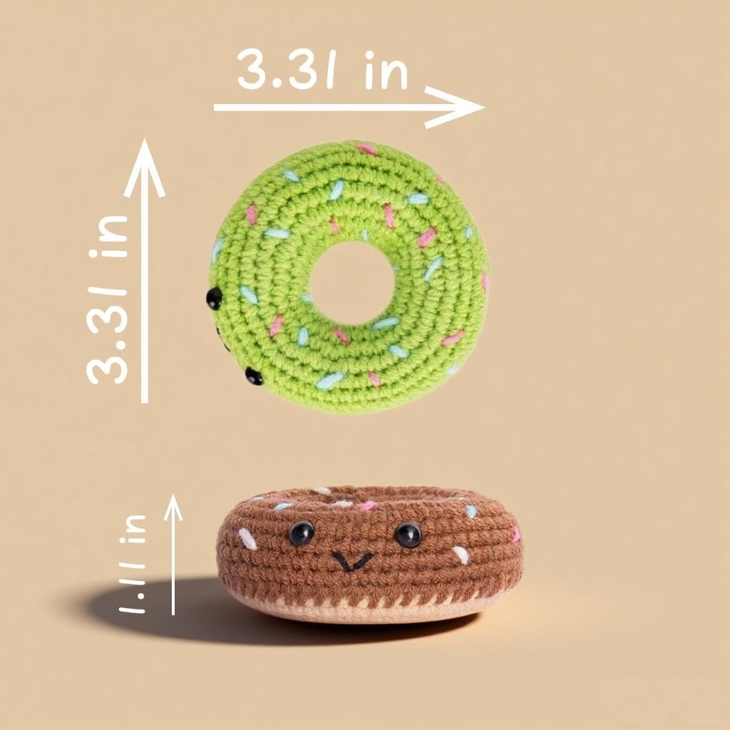 Crochet Donut Plush Amigurumi Kit