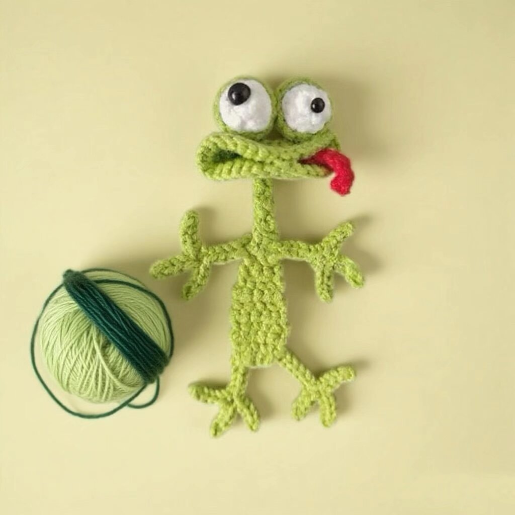 Crochet Frog Bookmark DIY Craft Kit