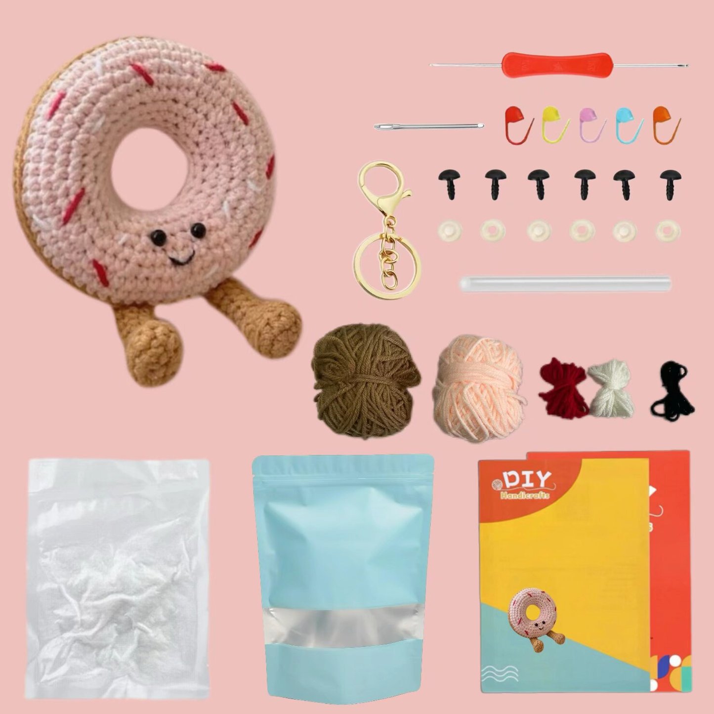 Crochet Donut Doll DIY Craft Kit