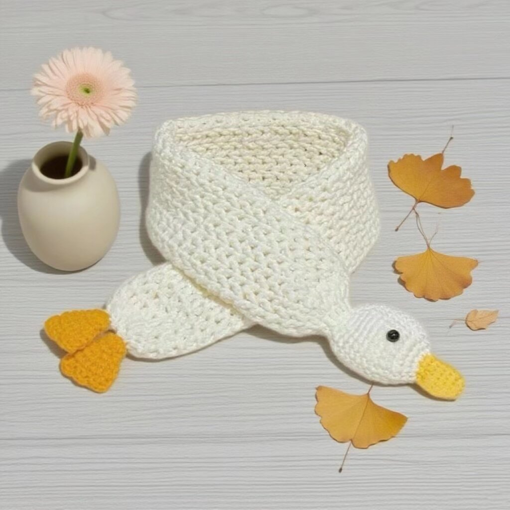 Crochet Duck Scarf Kit for Beginners