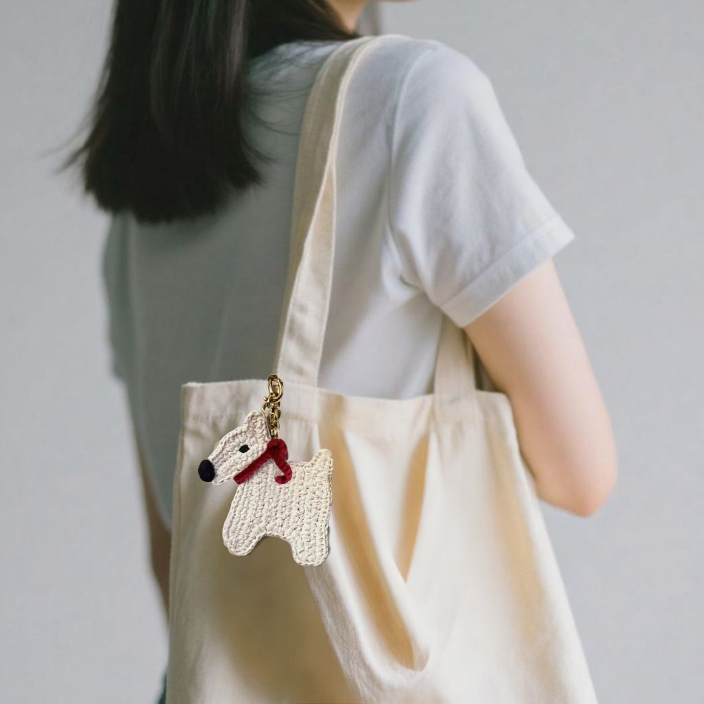 Crochet Dog Pendant Small Animal Charm