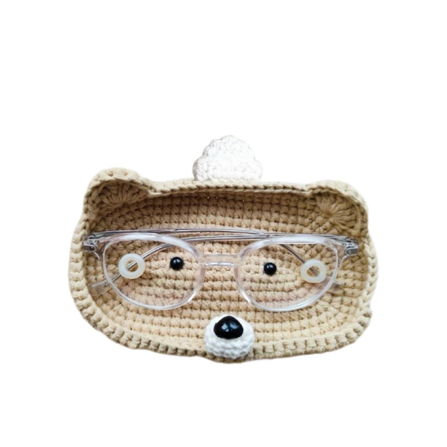 Crochet Bear Eyeglass Case Kit for Beginners