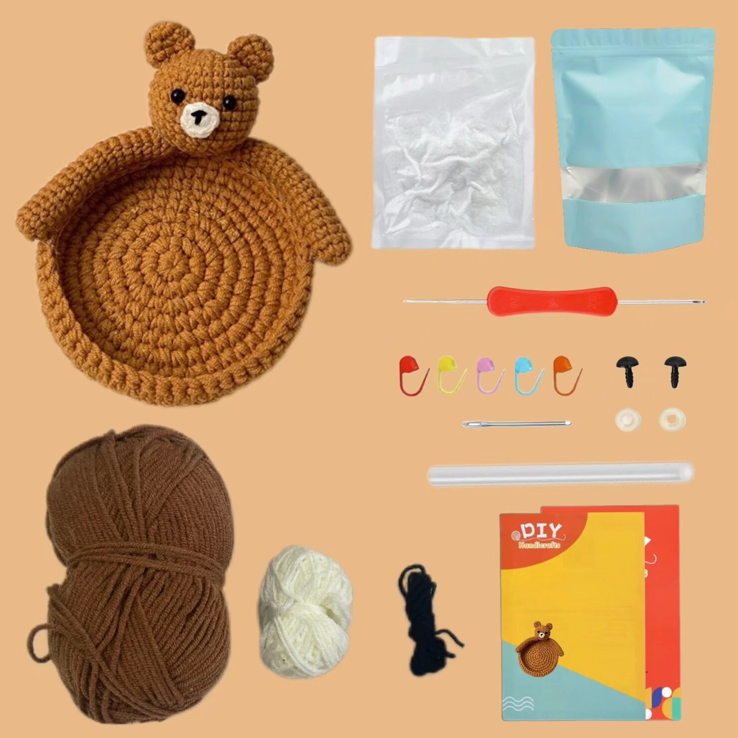 Crochet Bear Coaster Kit Coffee Cup Mat