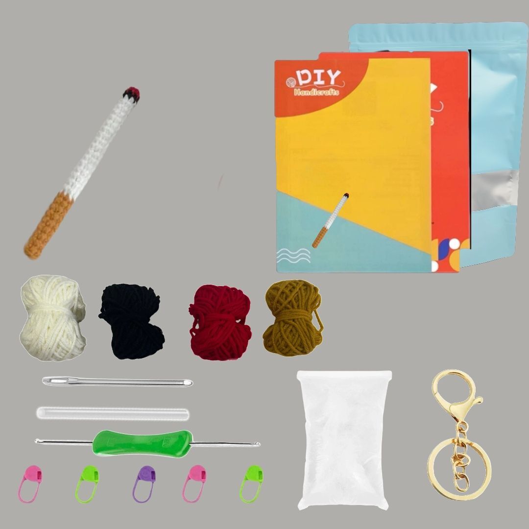 Crochet Matchstick Keychain DIY Kit