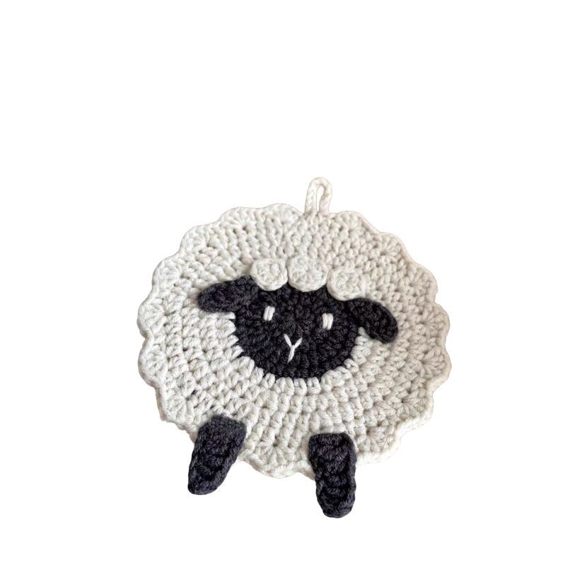 Crochet Sheep Coaster Kit Cute Animal Drink Mat