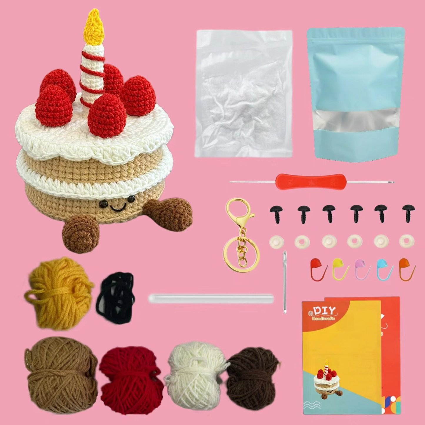 Crochet Birthday Cake Plush Kit