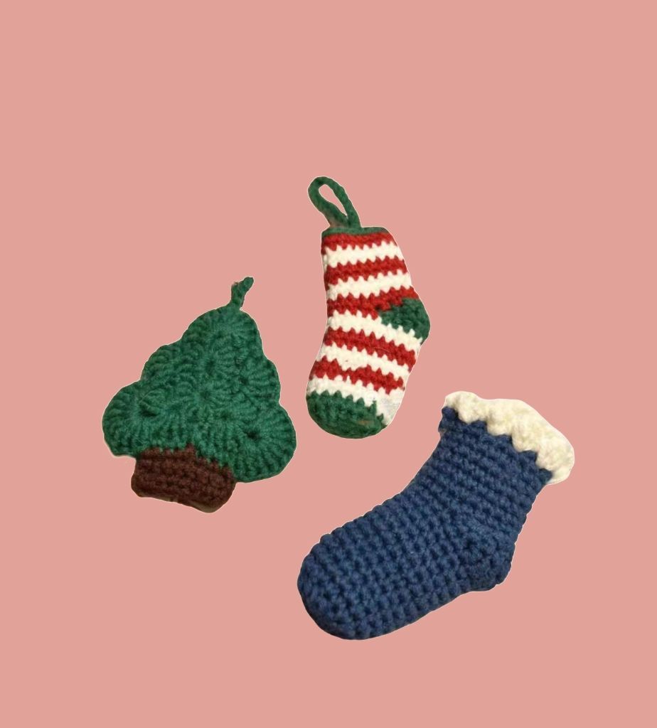 Crochet Christmas Tree Keychain Kit DIY Craft